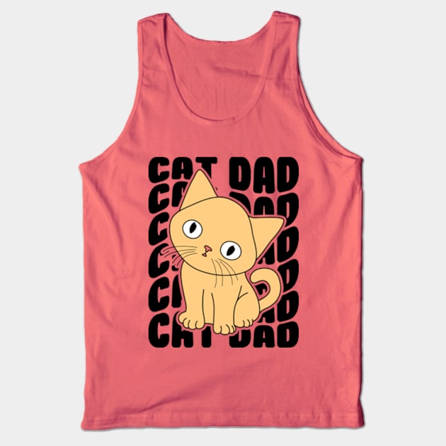 Cat Dad Tank Top by JaiStore